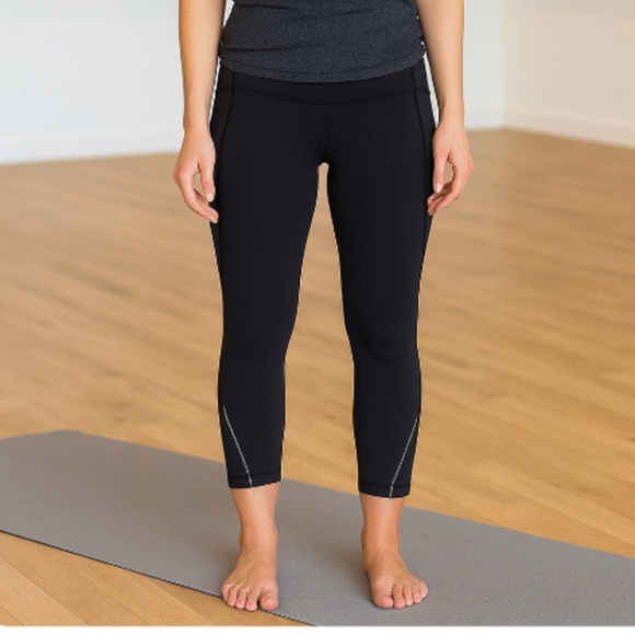 LULULEMON Capri Black Leggings Size 6 - Picture 1 of 14
